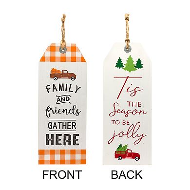 Melrose Reversible Holiday Tag Decor