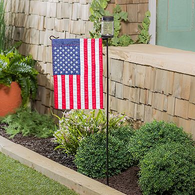 Evergreen Enterprises Mason Jar Solar Garden Flag Stand