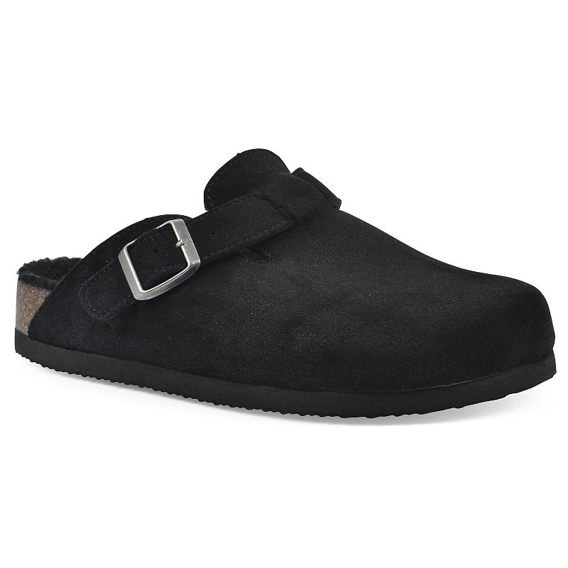 UPC 195690000079 product image for White Mountain Bari Women's Clogs, Size: 10 Medium, Black Suede Faux | upcitemdb.com