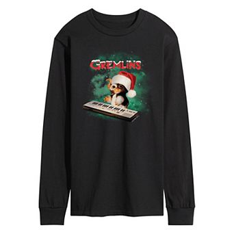 Men's Gremlins Gizmo Holiday Long Sleeve Graphic Tee