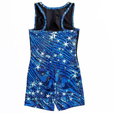 Girls 7-16 Rainbeau Moves Star Dust Print Biketard