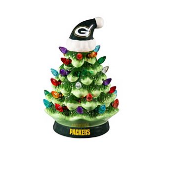 Evergreen Enterprises 8" LED Green Bay Packers Ceramic Christmas Tree