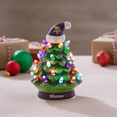 Evergreen Enterprises 8" LED Minnesota Vikings Ceramic Christmas Tree