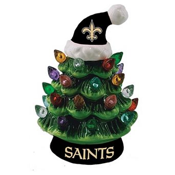 Evergreen Enterprises New Orleans Saints 8" LED Ceramic Christmas Tree