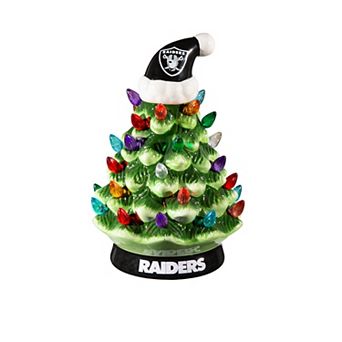 Evergreen Enterprises Las Vegas Raiders 8" LED Ceramic Christmas Tree