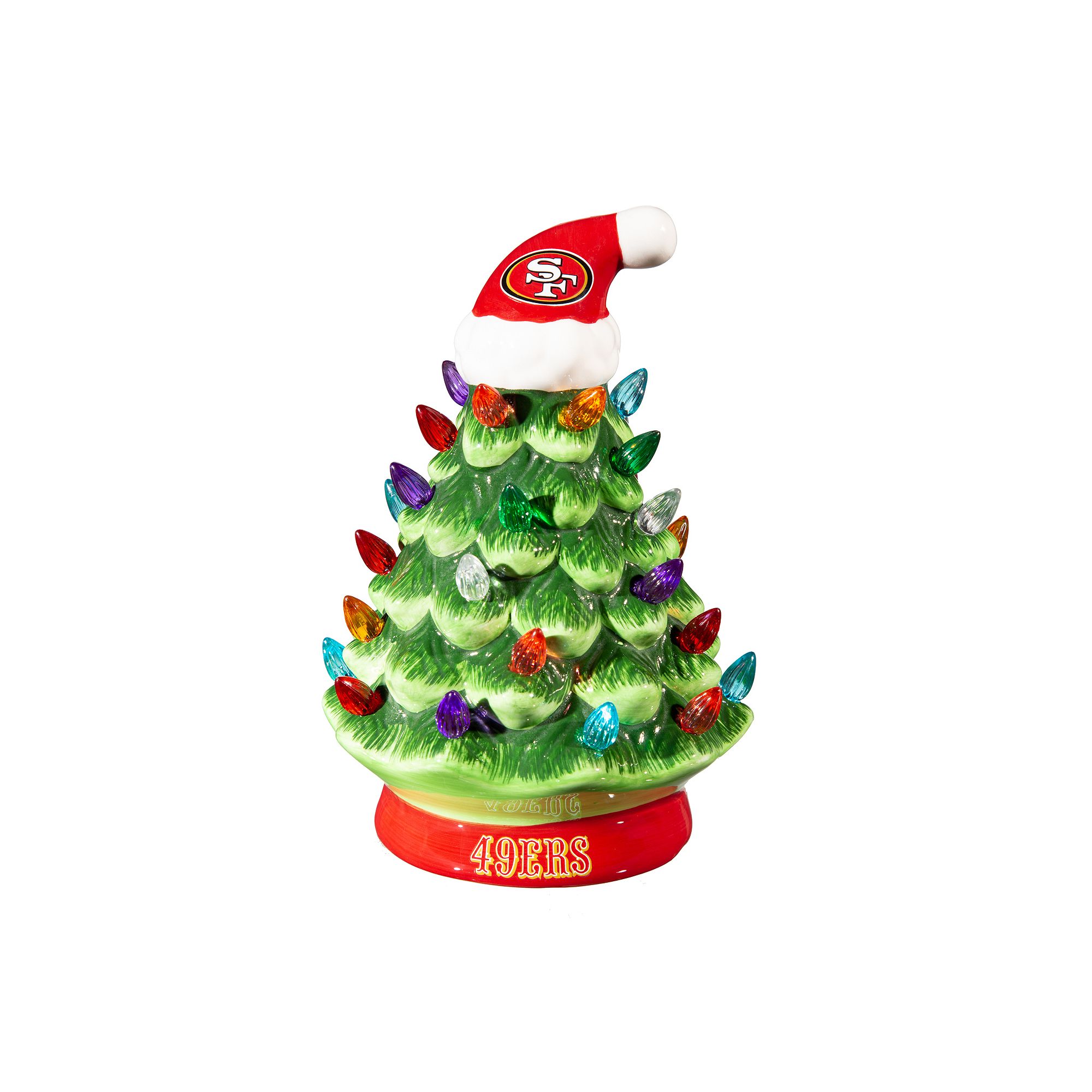 Evergreen Enterprises San Francisco 49ers 8 LED Ceramic Christmas Tree