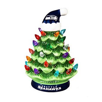 Evergreen Enterprises Seattle Seahawks 8" LED Ceramic Christmas Tree