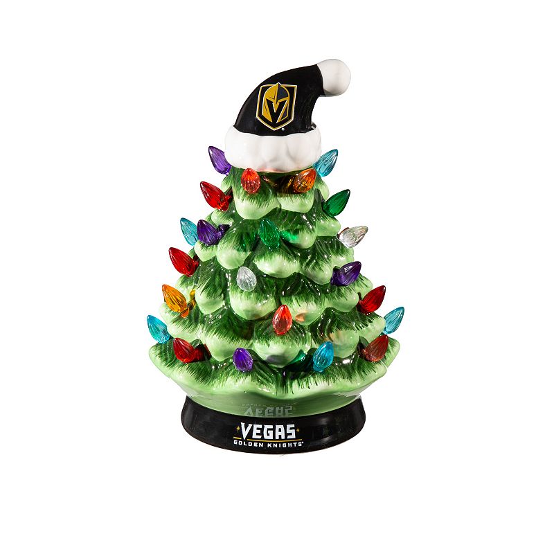 Evergreen Enterprises Vegas Golden Knights 8" LED Ceramic Christmas Tree