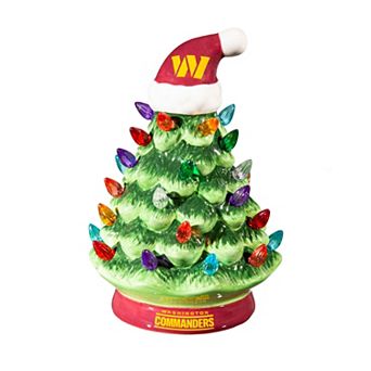 Evergreen Enterprises Washington Commanders 8" LED Ceramic Christmas Tree