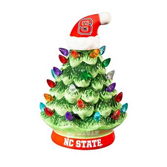 Evergreen Enterprises North Carolina State University 8" LED Ceramic Christmas Tree