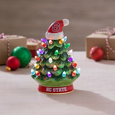 Evergreen Enterprises North Carolina State University 8" LED Ceramic Christmas Tree