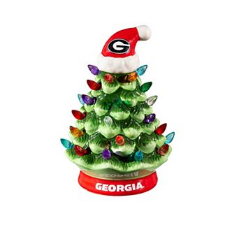 Evergreen Enterprises University of Georgia 8" LED Ceramic Christmas Tree