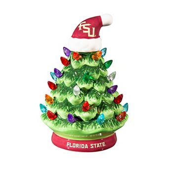 Evergreen Enterprises Florida State University 8" LED Ceramic Christmas Tree