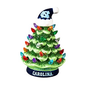 Evergreen Enterprises University of North Carolina 8" LED Ceramic Christmas Tree