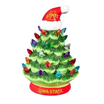 Evergreen Enterprises Iowa State 8" LED Ceramic Christmas Tree