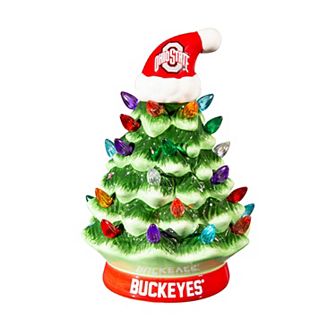 Evergreen Enterprises Ohio State University 8" LED Ceramic Christmas Tree