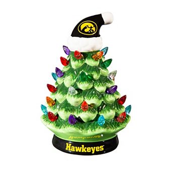 Evergreen Enterprises University of Iowa 8" LED Ceramic Christmas Tree