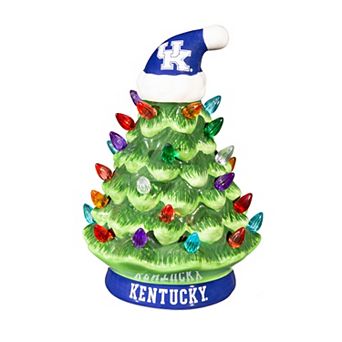 Evergreen Enterprises University of Kansas 8" LED Ceramic Christmas Tree