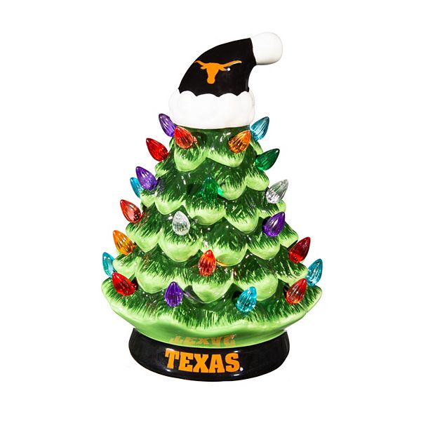 Evergreen Enterprises University of Texas 8" LED Ceramic Christmas Tree