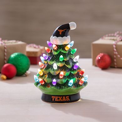 Evergreen Enterprises University of Texas 8" LED Ceramic Christmas Tree