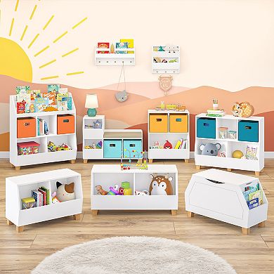 RiverRidge Kids Catch-All Multi-Cubby Storage Bench