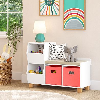 RiverRidge Kids Catch-All Multi-Cubby Storage Bench