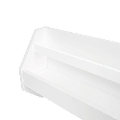 RiverRidge Kids Catch-All Wall Shelf with Bookrack and Hooks