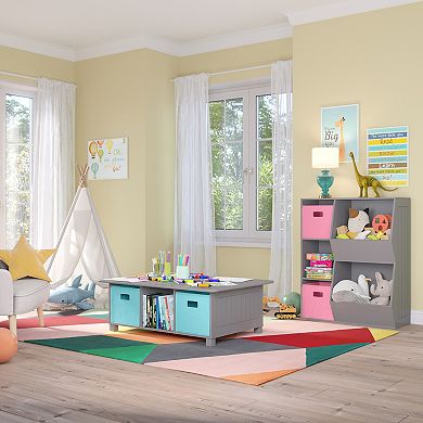 RiverRidge Kids 6-Cubby Storage Activity Table