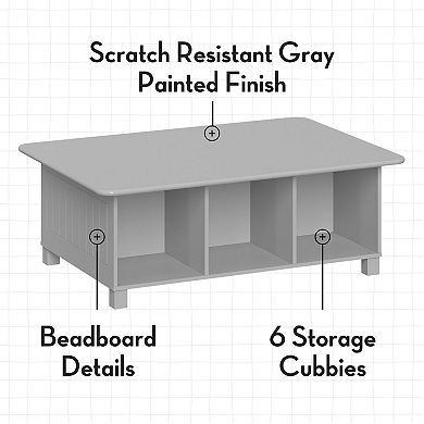 RiverRidge Kids 6-Cubby Storage Activity Table