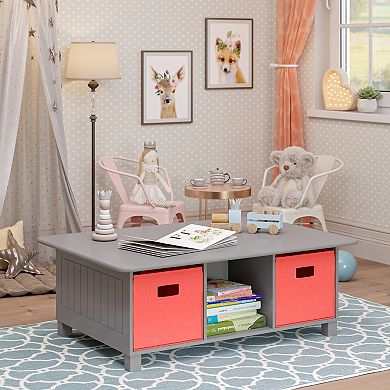 RiverRidge Kids 6-Cubby Storage Activity Table