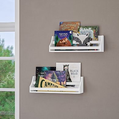 RiverRidge Kids 2-Piece Book Nook Wall Bookshelf Set