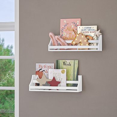 RiverRidge Kids 2-Piece Book Nook Wall Bookshelf Set