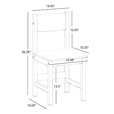 RiverRidge Kids Desk and Chair Set with 2 Floating Bookshelves