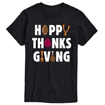 Men's Happy Thanksgiving Icons Graphic Tee