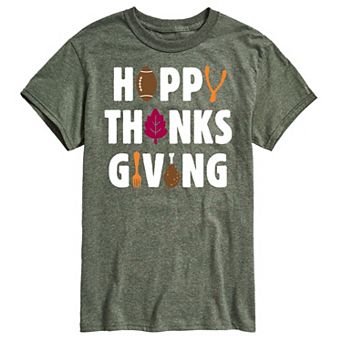 Men's Happy Thanksgiving Icons Graphic Tee