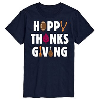 Men's Happy Thanksgiving Icons Graphic Tee