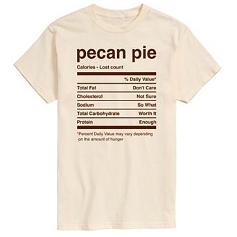 Men's Pecan Pie Nutritional Facts Graphic Tee