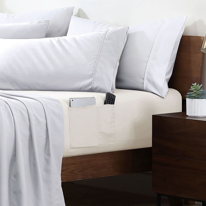 UPC 196789028226 product image for Swift Home Smart Storage 2-Pocket Fitted Sheet, White Milk | upcitemdb.com