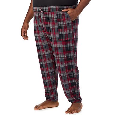 Big & Tall Cuddl Duds 2-Pack French Terry Banded Bottom Pajama Pants Set