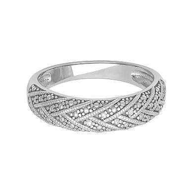Love Always Sterling Silver Diamond Accent Band