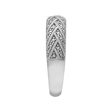 Love Always Sterling Silver Diamond Accent Band