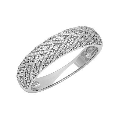 Love Always Sterling Silver Diamond Accent Band