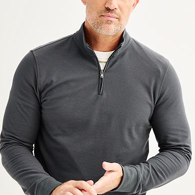 Men's Sonoma Goods For Life® Everyday 1/4-Zip Pique Long Sleeve Pullover
