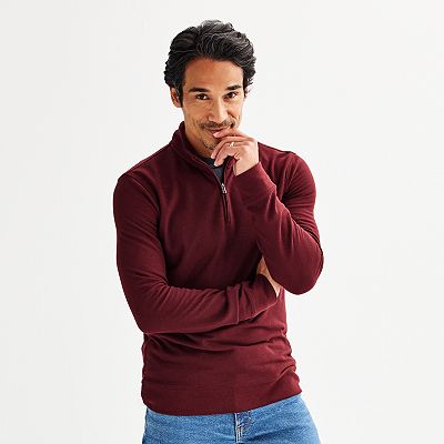 Men's Sonoma Goods For Life® Long Sleeve Essential Pique 1/4