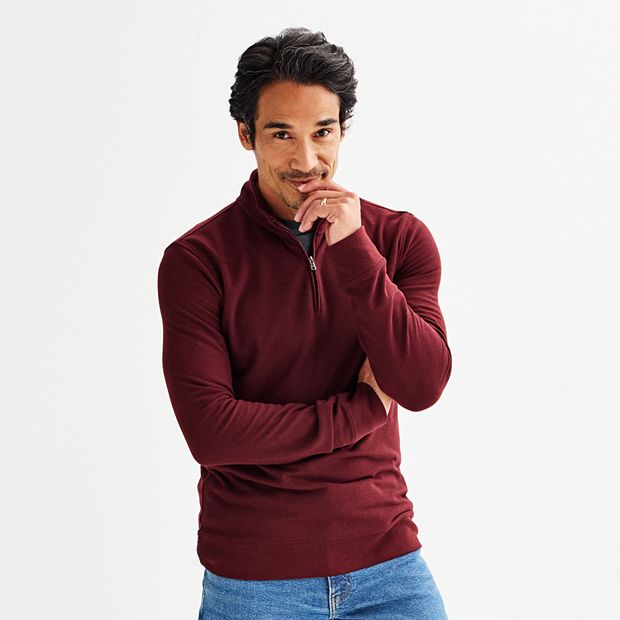 Men's Sonoma Goods For Life® Long Sleeve Essential Pique 1/4-Zip