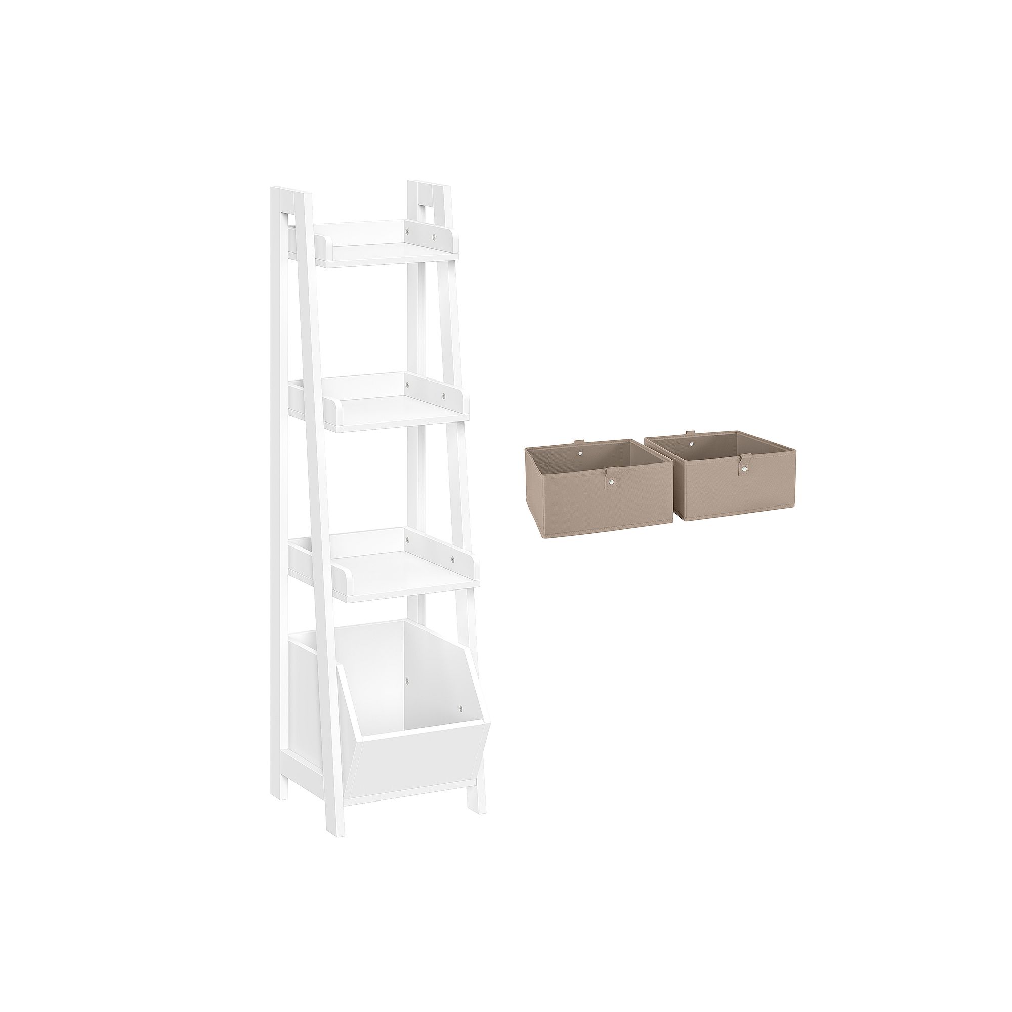 RiverRidge Home Kids 13-in. 4-Tier Ladder Shelf Toy Organizer & 2 Bins, Bro