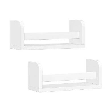 RiverRidge Home Kids 3-Tier Ladder Shelf & 2 Floating Bookshelves