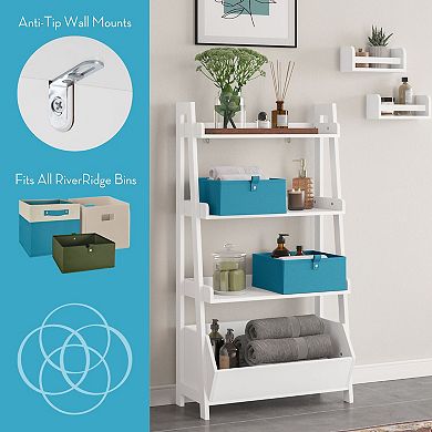 RiverRidge Home Amery 4-Tier Ladder Shelf & Open Storage Organizer