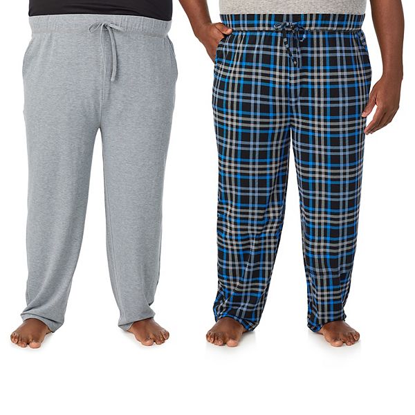 Big & Tall Cuddl Duds® 2-Pack French Terry Pajama Pants Set