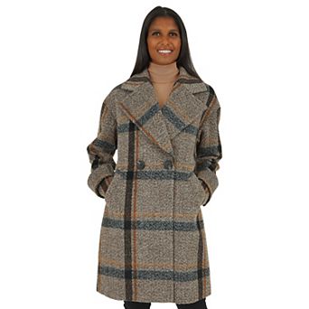 Women's Fleet Street Long Double Breasted Boucle Coat
